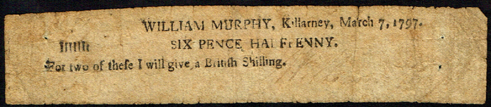 William Murphy, Killarney, Sixpence-Halfpenny, 7 March 1797 at Whyte's Auctions