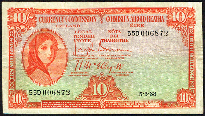 Currency Commission 'Lady Lavery' Ten Shillings collection 1938-68 at Whyte's Auctions