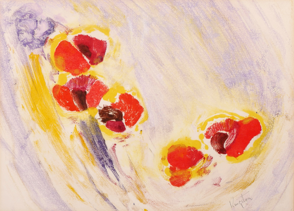 POPPIES IN THE WIND, 1995 by Richard Kingston RHA (1922-2003) at Whyte's Auctions