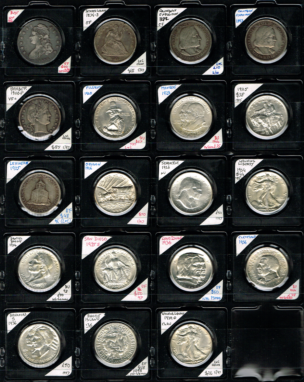 USA. Collection of half dollars 1875-1996. at Whyte's Auctions