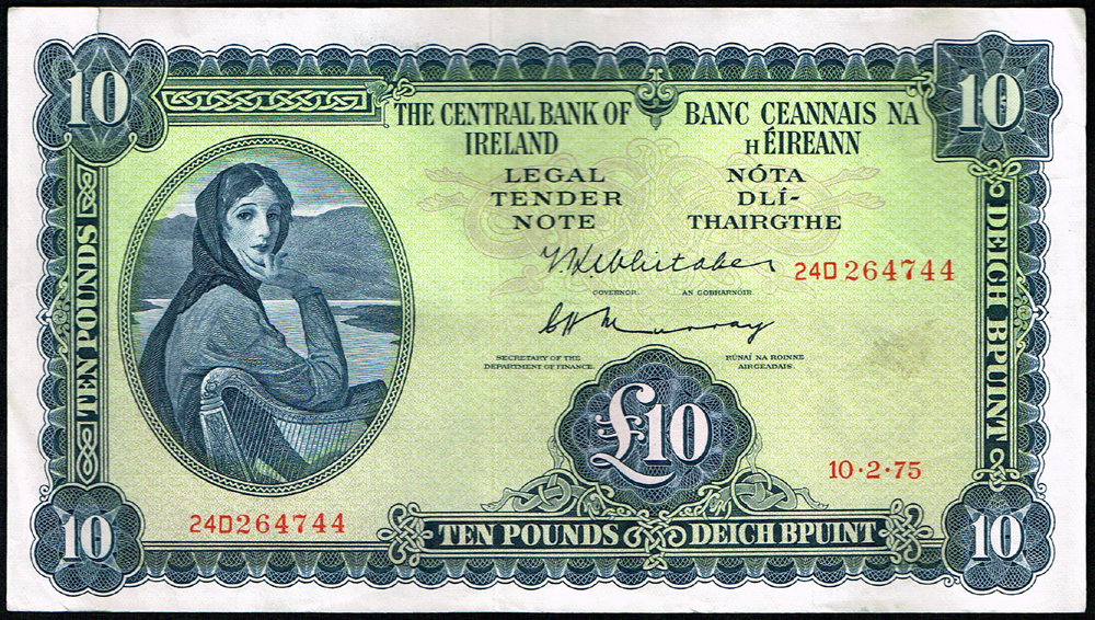 Central Bank 'Lady Lavery' Ten Pounds collection 1975-76 at Whyte's Auctions