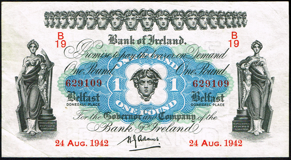 Mixed lot of banknotes including GB, Ireland and USA. at Whyte's Auctions