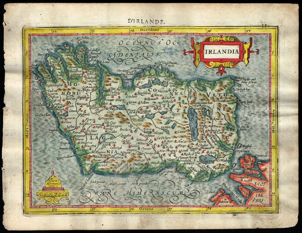1630 Ireland and Southern Ireland, two maps from Gerhard Mercator's Atlas Minor. at Whyte's Auctions