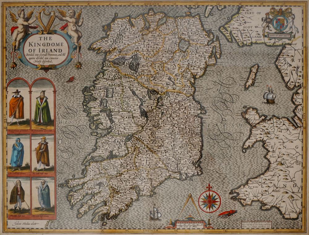 1632 Map of Ireland by John Speed. at Whyte's Auctions