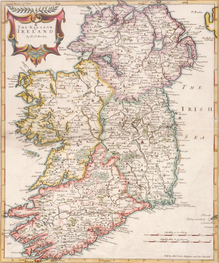 1695 The Kingdom of Ireland, by Robert Morden. at Whyte's Auctions