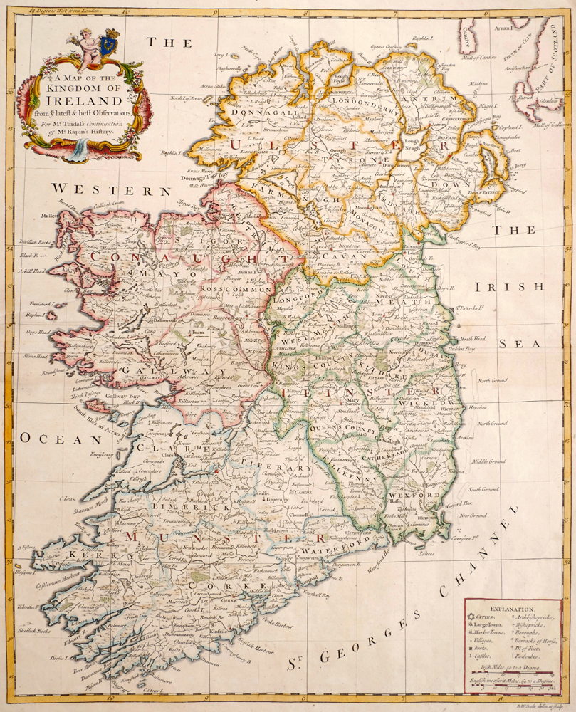 1744 A Map of the Kingdom of Ireland, by Richard W Seale. at Whyte's Auctions