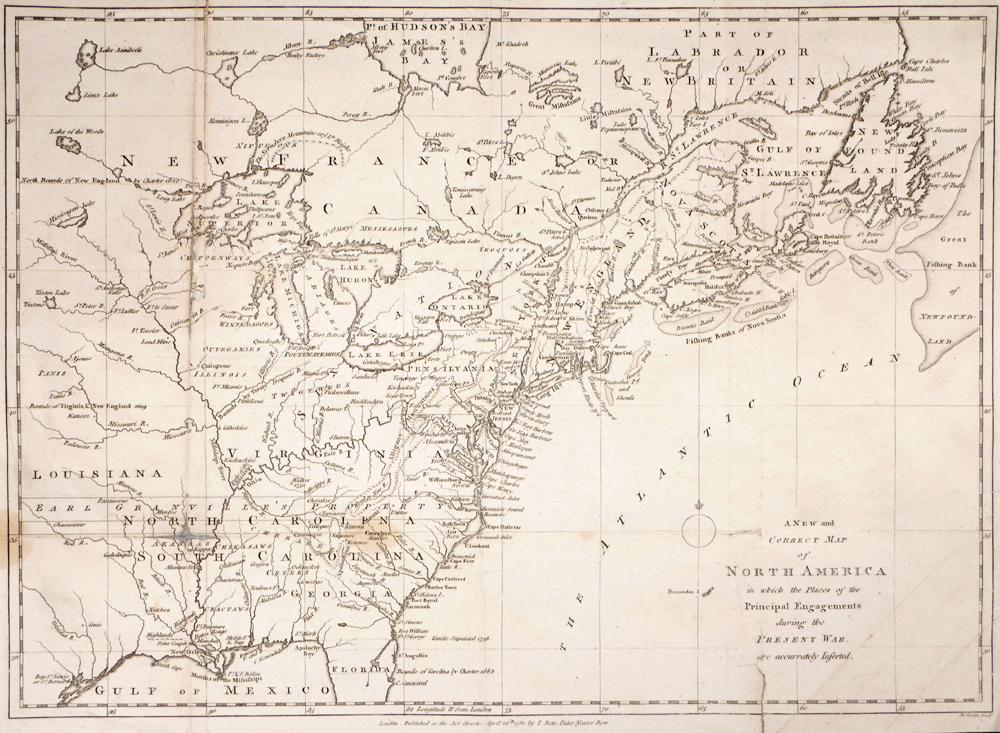 1790 Map of North America. at Whyte's Auctions