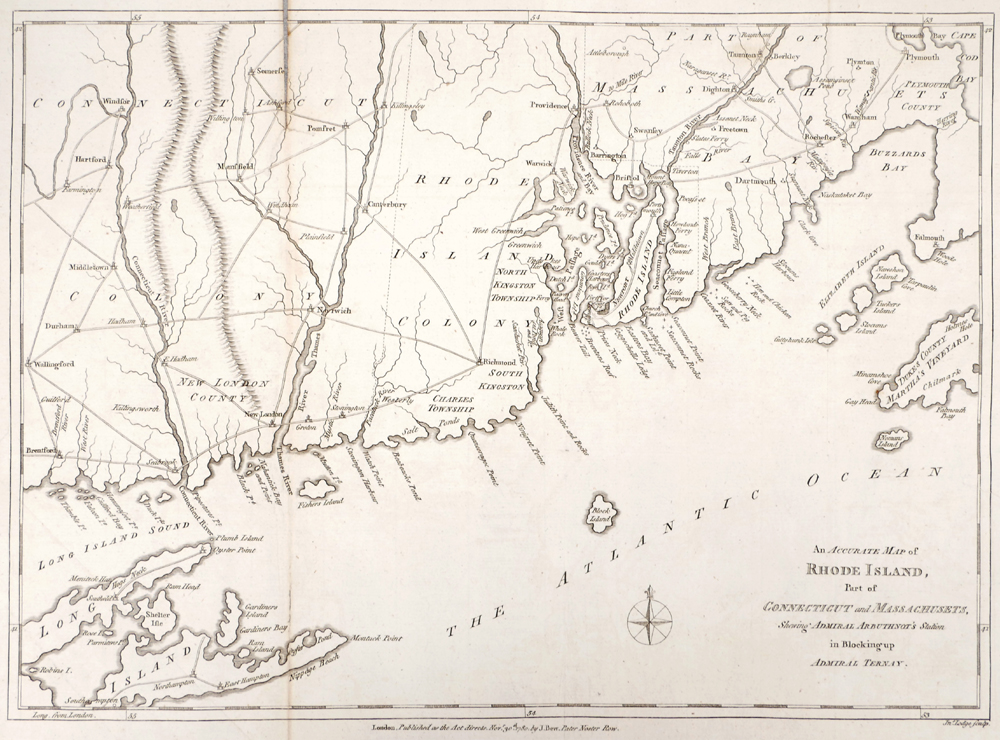 1790 Map of Rhode Island. at Whyte's Auctions