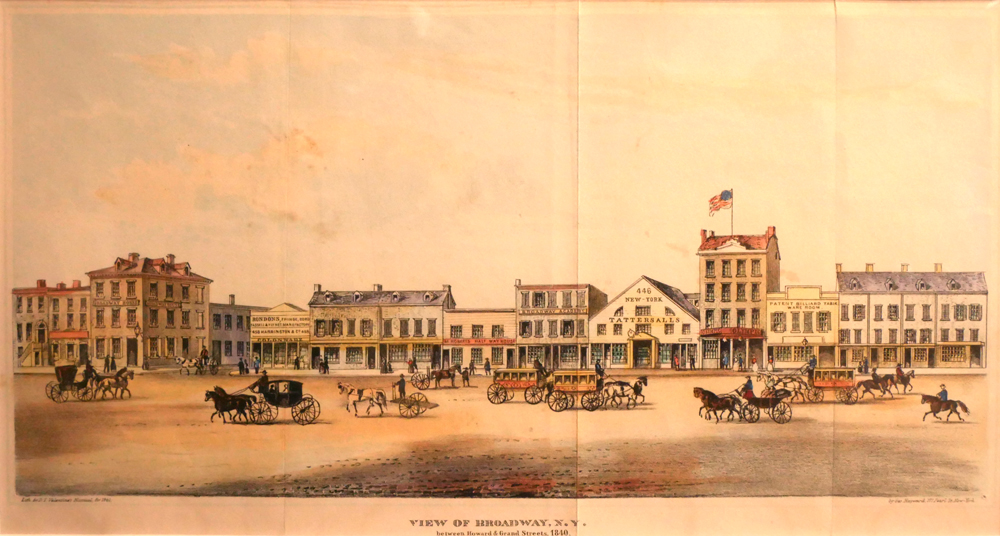 1840 View of Broadway, New York, print. at Whyte's Auctions