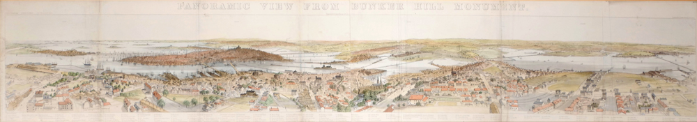A Panoramic View from Bunker Hill Monument,  Boston, 1848. at Whyte's Auctions