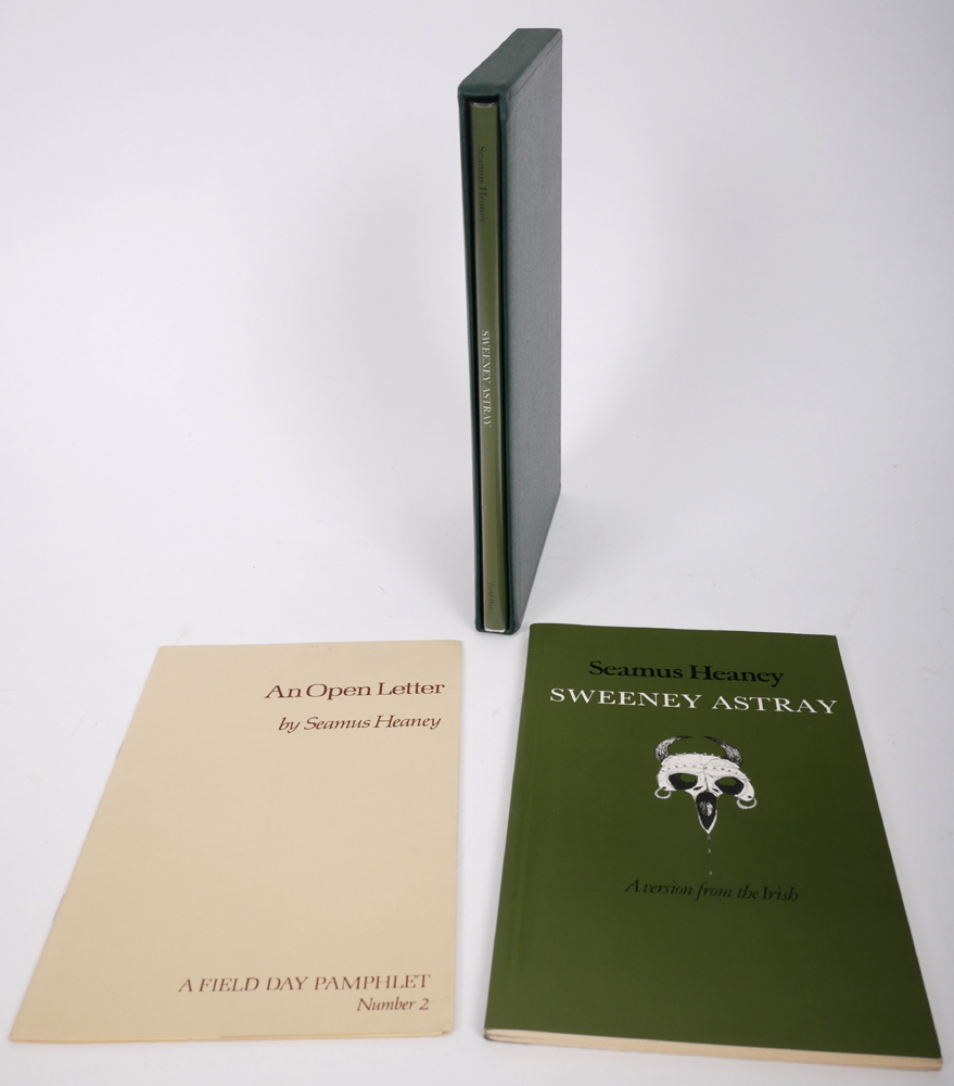 Heaney, Seamus. Sweeney Astray and An Open Letter,  first editions. at Whyte's Auctions