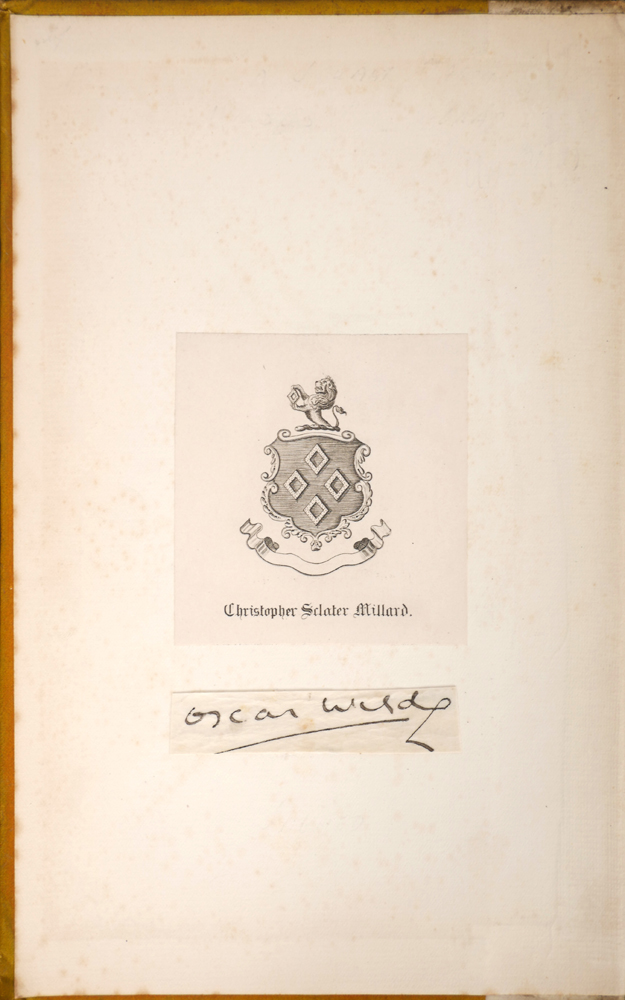 Wilde, Oscar. The Ballad of Reading Gaol,  By C.3.3. With Wilde's autograph signature. at Whyte's Auctions