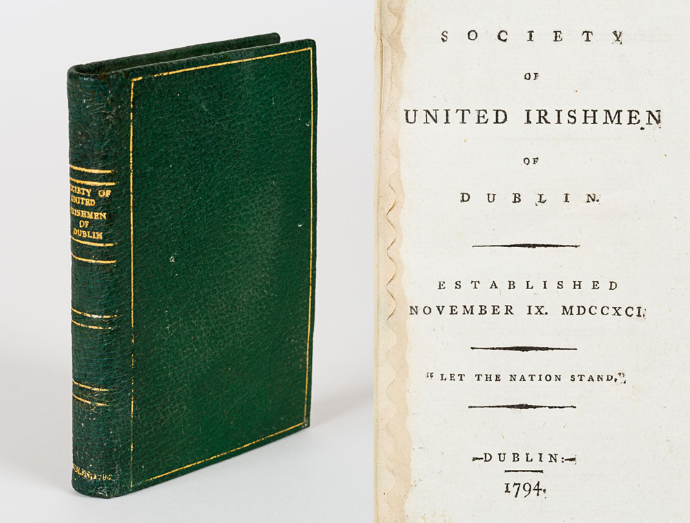 Anonymous [Tone, Theobald Wolfe and the Society of United Irishmen] Society of United Irishmen of Dublin. at Whyte's Auctions