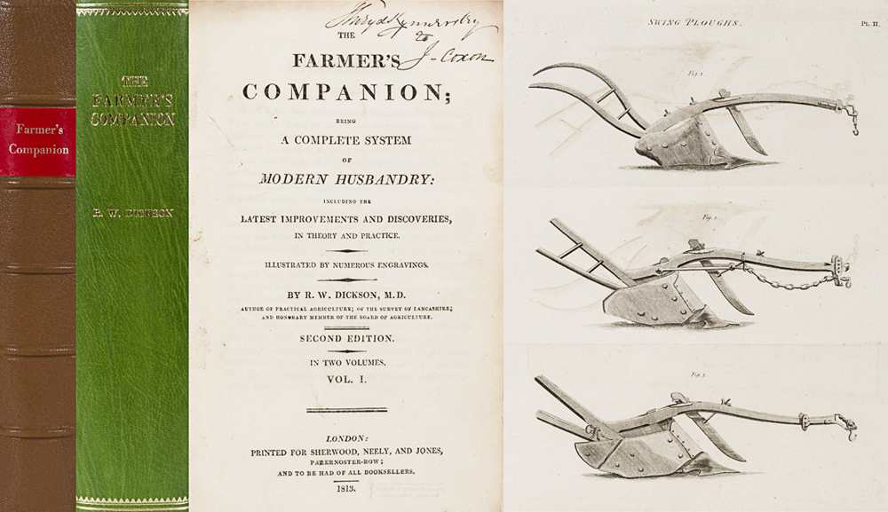 Dickson, R. W. The Farmer's Companion; being a complete System of Modern Husbandry: at Whyte's Auctions