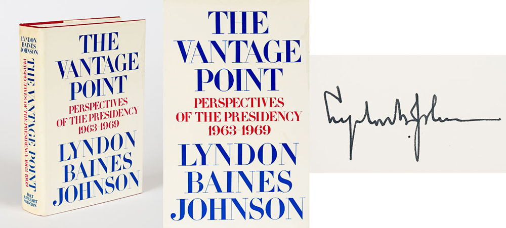 Johnson, Lyndon Baines. The Vantage Point. Perspectives of the Presidency 1963-1969. Signed. at Whyte's Auctions