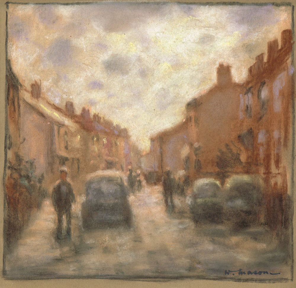 STREET SCENE by William Mason sold for 110 at Whyte's Auctions