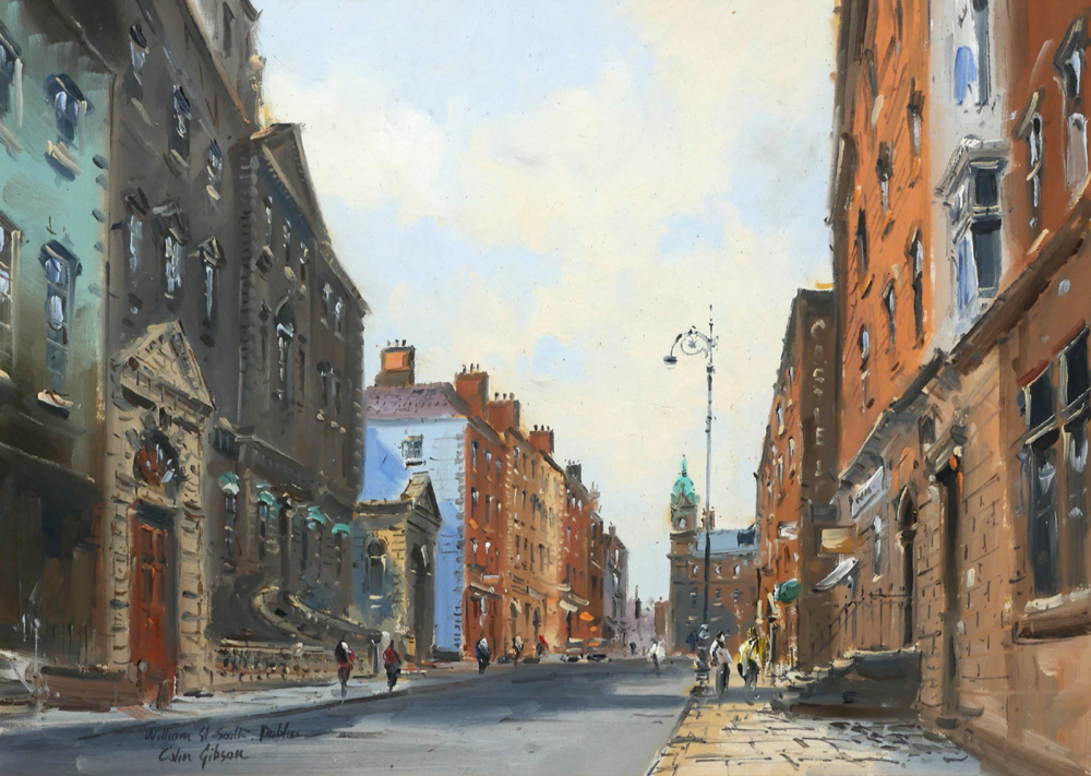 WILLIAM STREET SOUTH, DUBLIN by Colin Gibson RUA (b.1948) at Whyte's Auctions