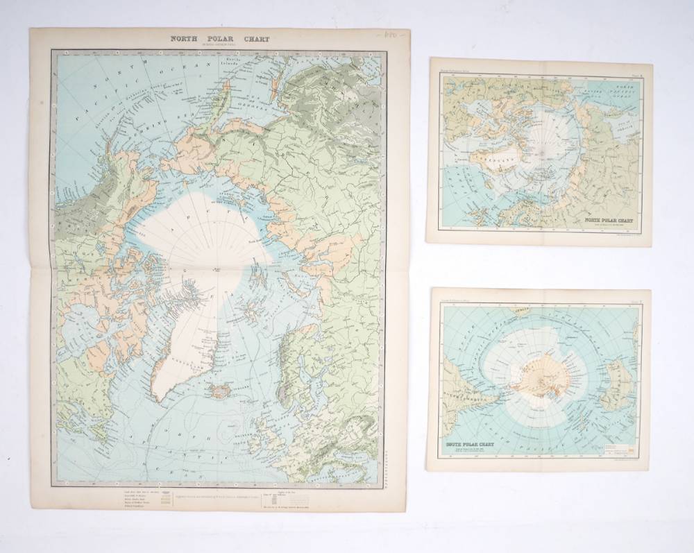 1856-1890s Collection of ten polar maps from the  Heroic Age of Polar exploration. at Whyte's Auctions
