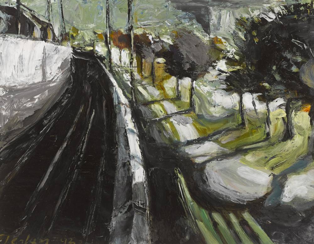 TRACKSIDE, 1992 by Donald Teskey RHA (b.1956) at Whyte's Auctions