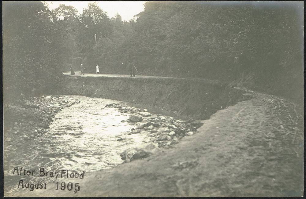 Postcards. Co. Wicklow: Bray floods, 1905. (15) at Whyte's Auctions