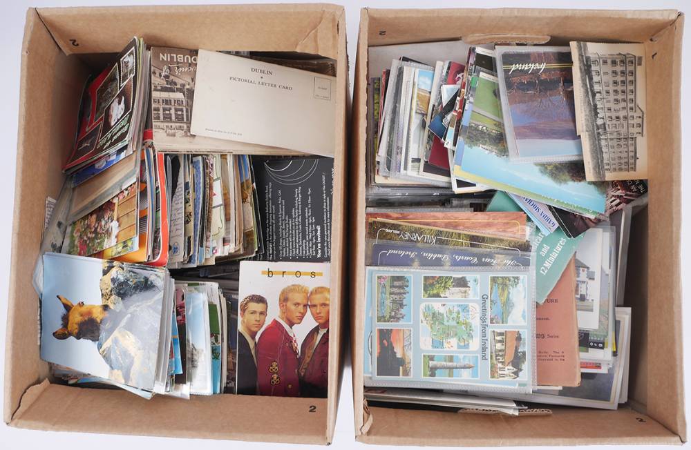 Postcards. Modern accumulation in two boxes. (5000 approximately) at Whyte's Auctions