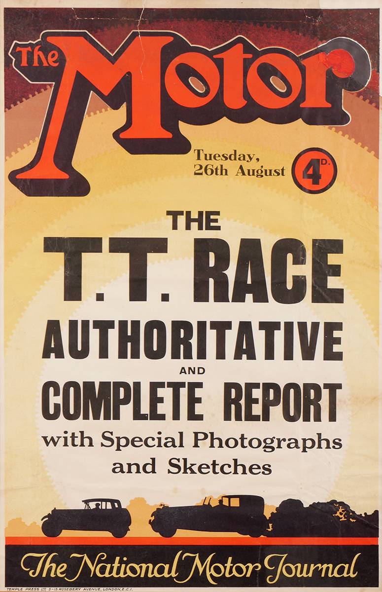 1930s Co. Down, Motor Racing, Ards TT, Motor magazine poster. at Whyte's Auctions