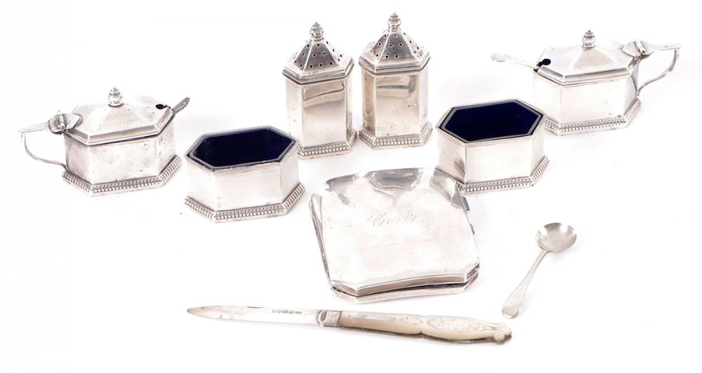 Collection of silver wares. at Whyte's Auctions
