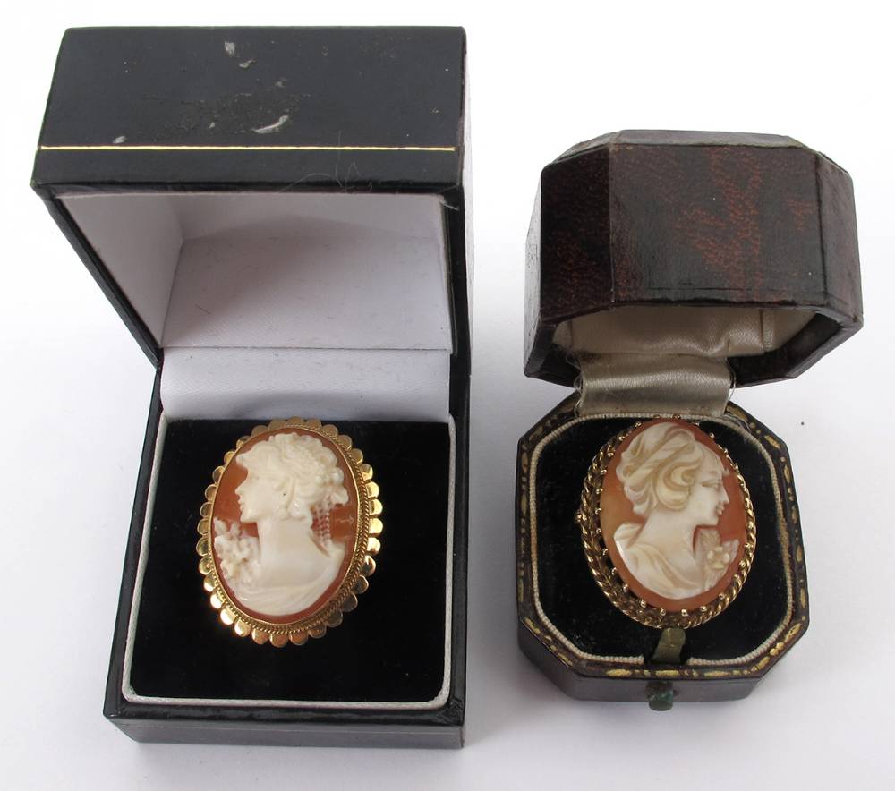 Cameo brooches. at Whyte's Auctions