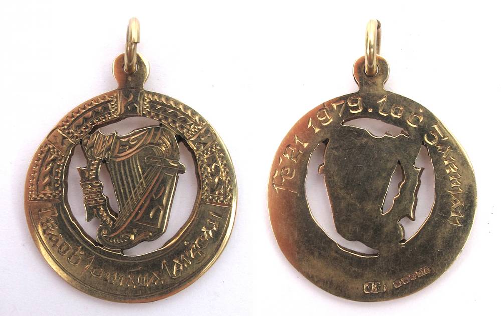 GAA 1979 Leinster Under 21 Hurling Championship, 9ct gold winner's medal to Wexford. at Whyte's Auctions