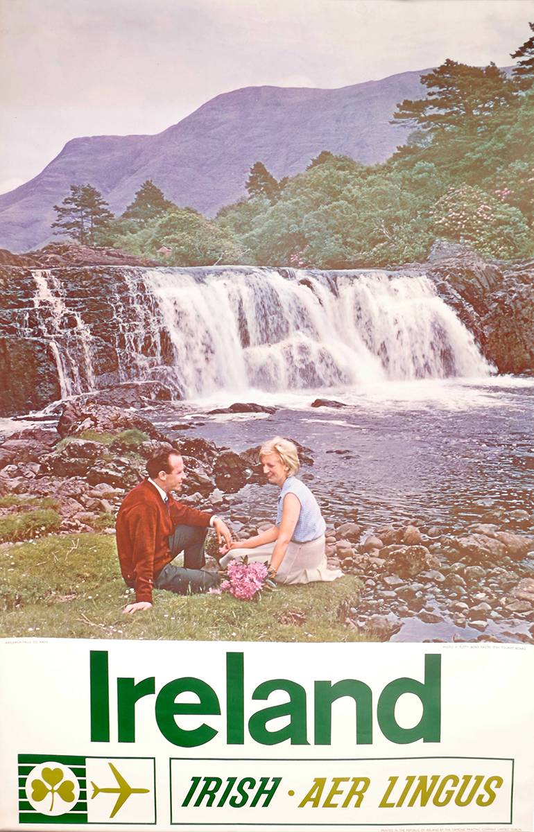 1960s Aer Lingus poster, Aasleagh Falls at Whyte's Auctions