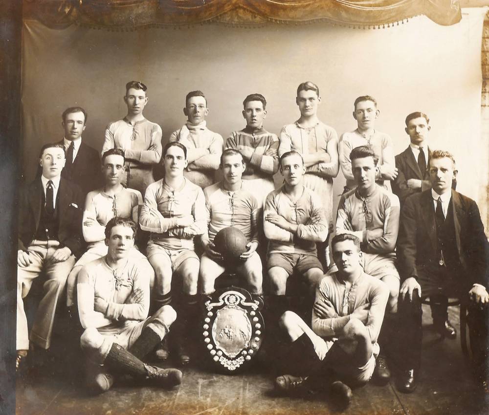 Football 1929-1930 Leinster Junior Shield winners, Rockmount FC, team photograph. at Whyte's Auctions