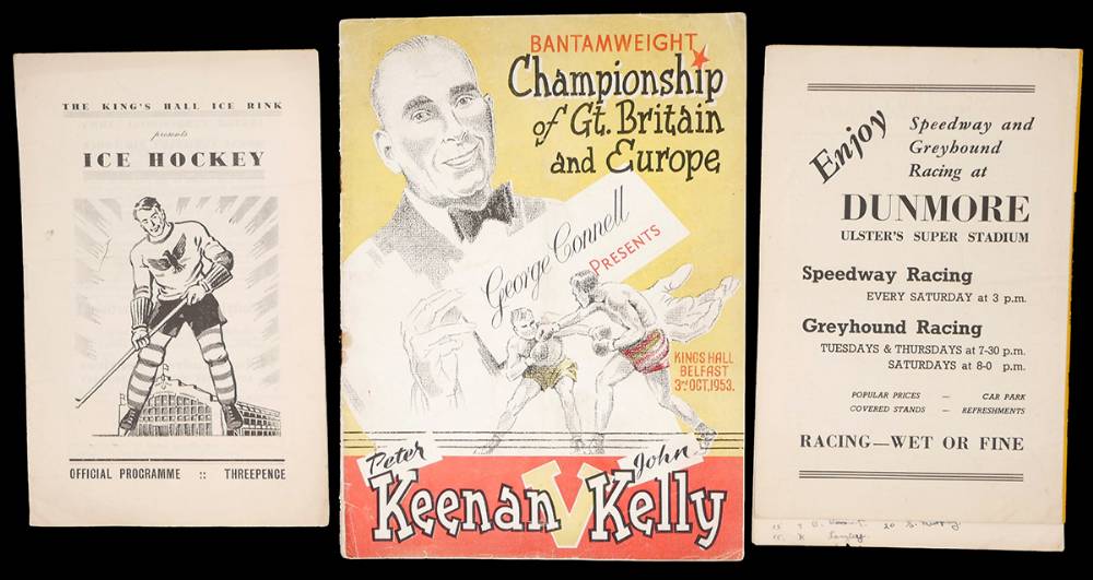Northern Ireland sports programmes including Boxing, Athletics, Motorcycling etc. (18) at Whyte's Auctions