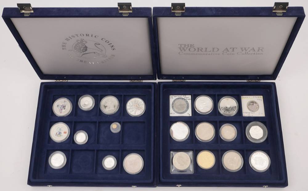Collection of modern silver proof coins including trade dollars. (23) at Whyte's Auctions