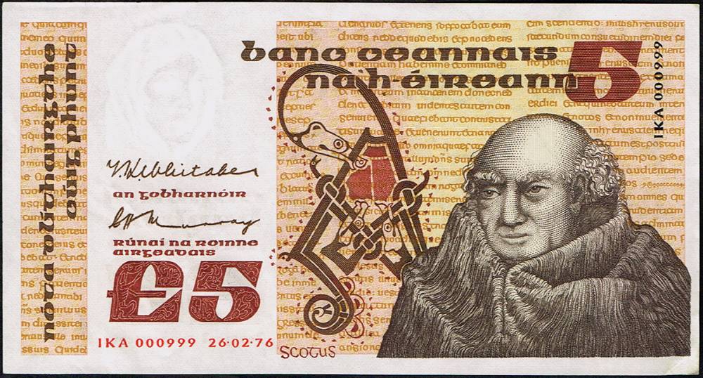 Central Bank of Ireland 'B' Series, Five Pounds and Ten Pounds collection, 1976-1983. at Whyte's Auctions