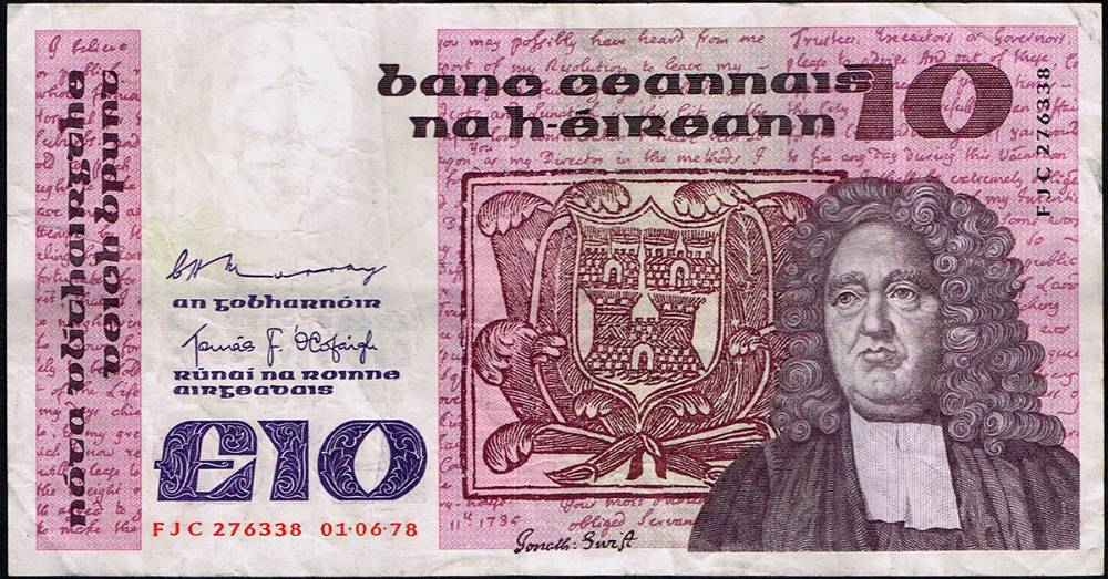 Central Bank, 'B' Series, Ten Pounds collection, 1978-1983. at Whyte's Auctions