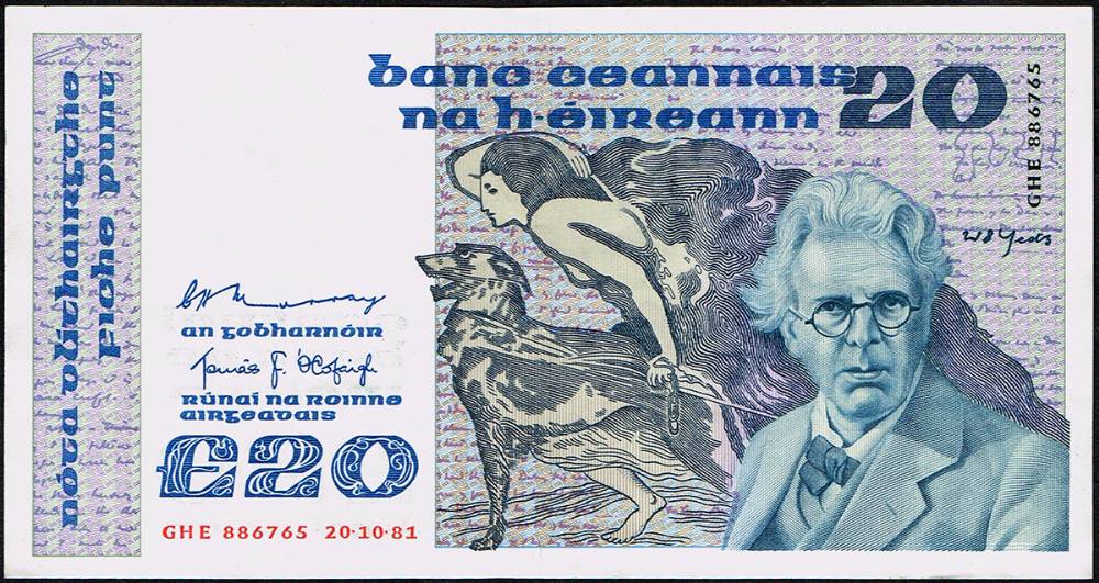 Central Bank, 'B' Series, Twenty Pounds collection, 1981-86. at Whyte's Auctions