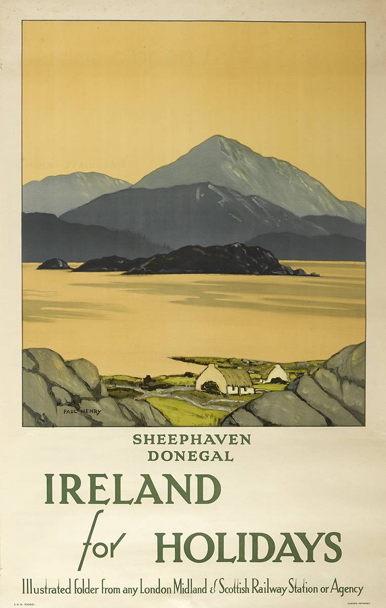 SHEEPHAVEN, DONEGAL, IRELAND FOR HOLIDAYS POSTER by Paul Henry RHA (1876-1958) at Whyte's Auctions