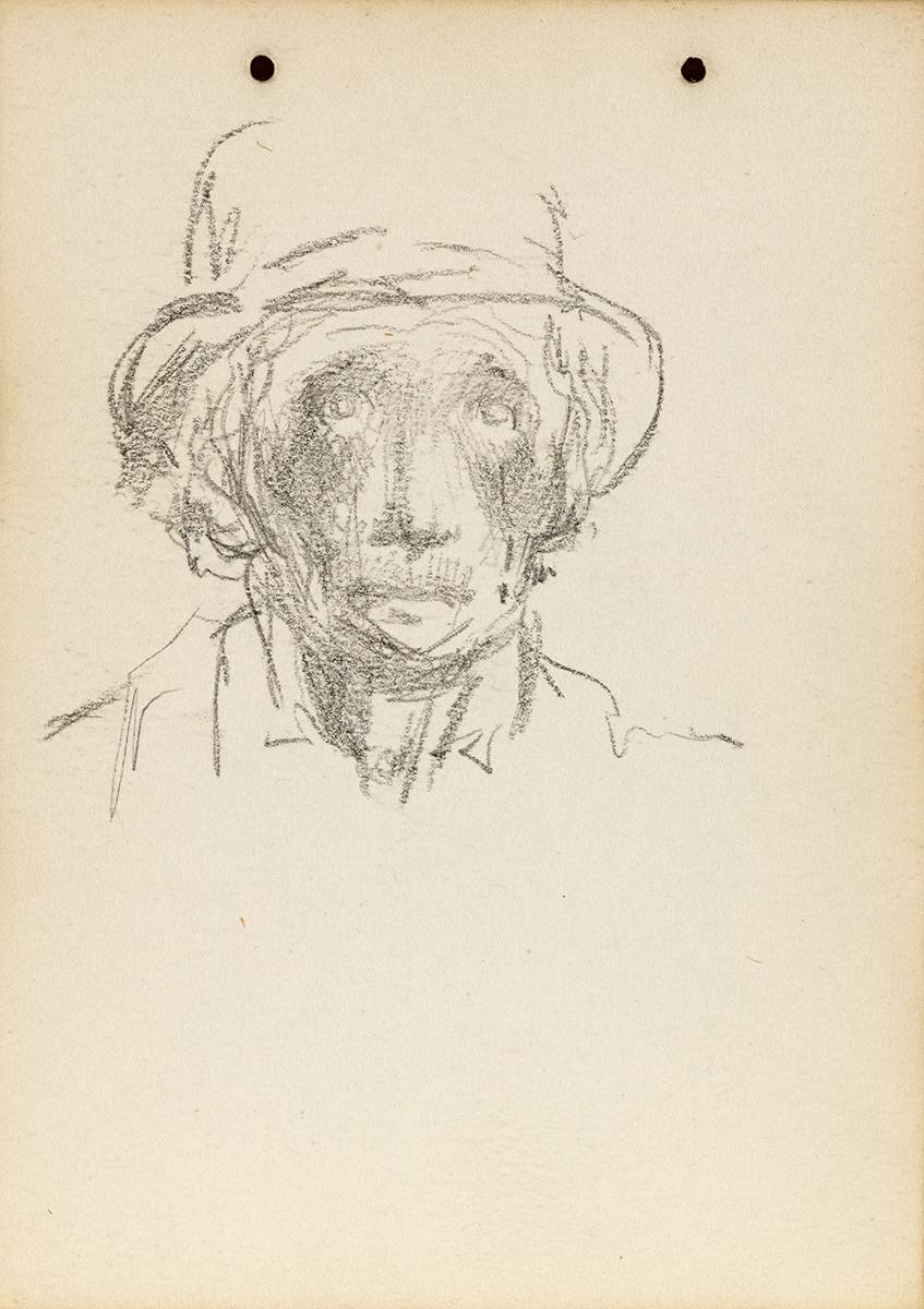 SKETCH OF A MAN'S  HEAD, 1899 by Jack Butler Yeats RHA (1871-1957) at Whyte's Auctions