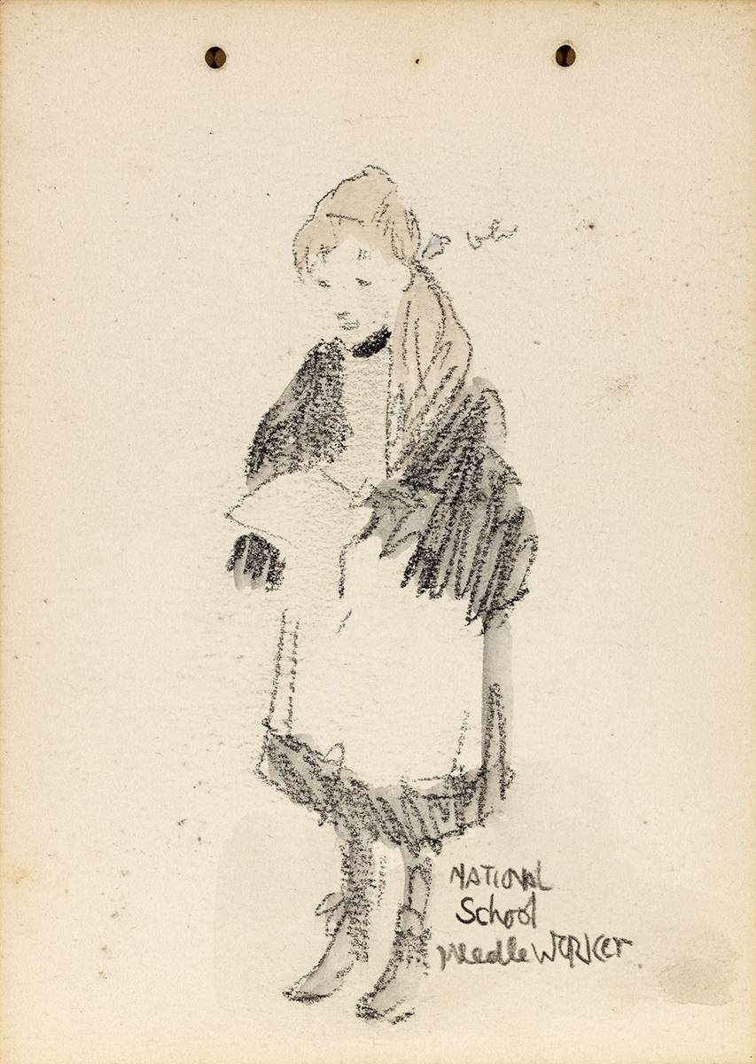 NATIONAL SCHOOL NEEDLE WORKER by Jack Butler Yeats RHA (1871-1957) at Whyte's Auctions