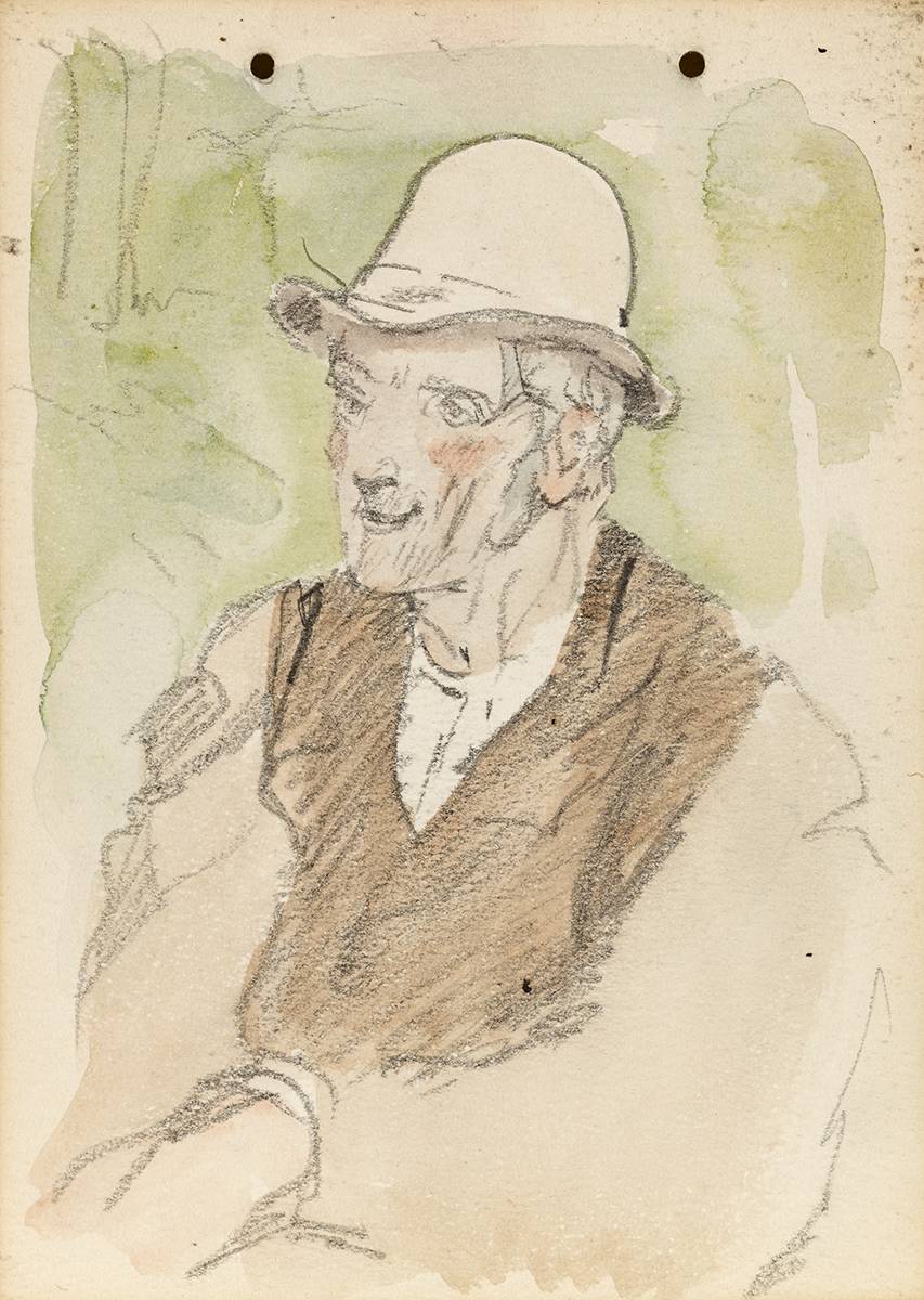 MAN IN HAT AND WAISTCOAT, 1899 by Jack Butler Yeats RHA (1871-1957) at Whyte's Auctions