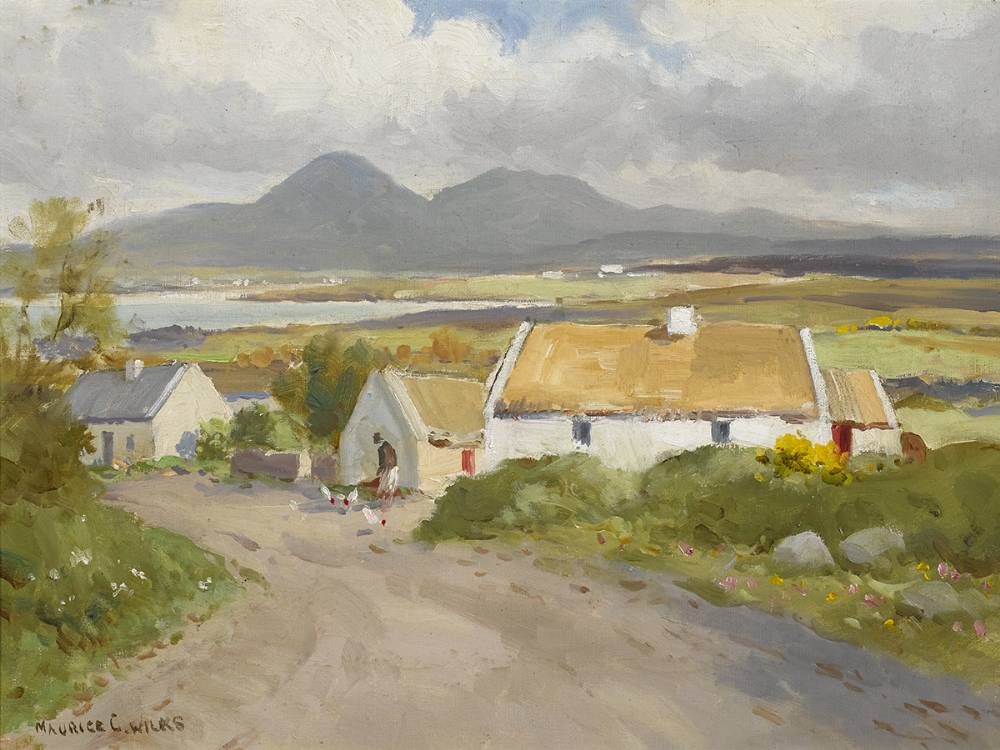 THE MOURNE MOUNTAINS FROM ROSSGLASS, COUNTY DOWN by Maurice Canning Wilks RUA ARHA (1910-1984) at Whyte's Auctions