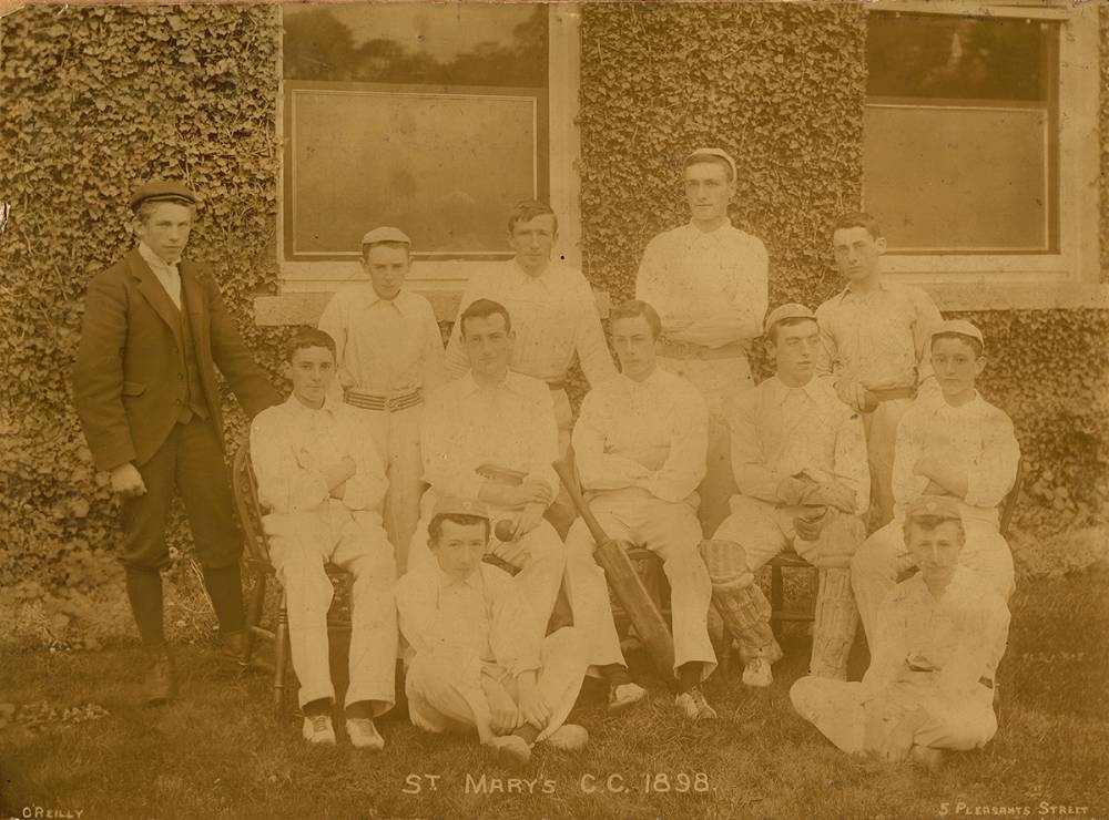 Cricket. 1898 St. Mary's Cricket Club, Rathmines, team photograph. at Whyte's Auctions