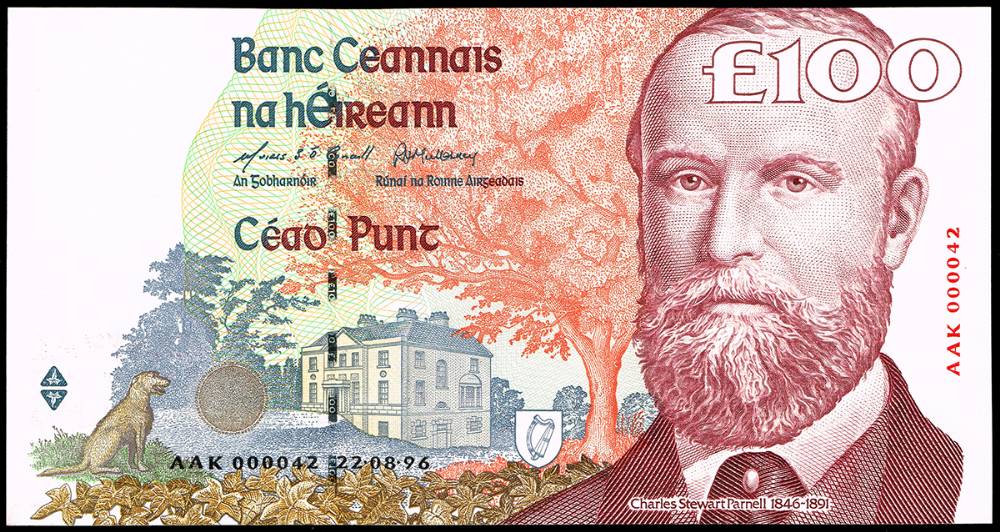 Central Bank C Series One Hundred Pounds, 22-08-96. at Whyte's Auctions