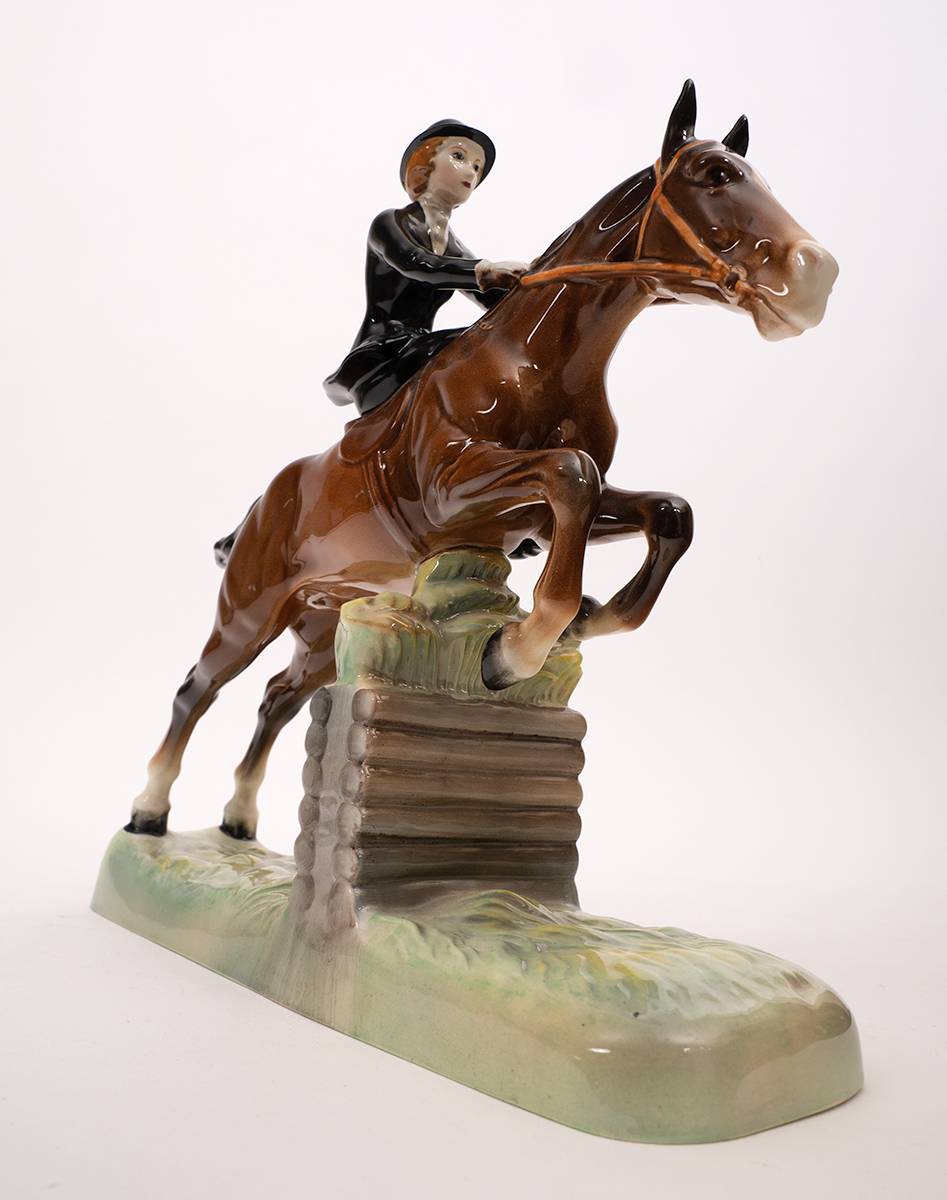 Showjumping. Circa 1948 Beswick figurine of a showjumper, believed to be Iris Kellett at Whyte's Auctions