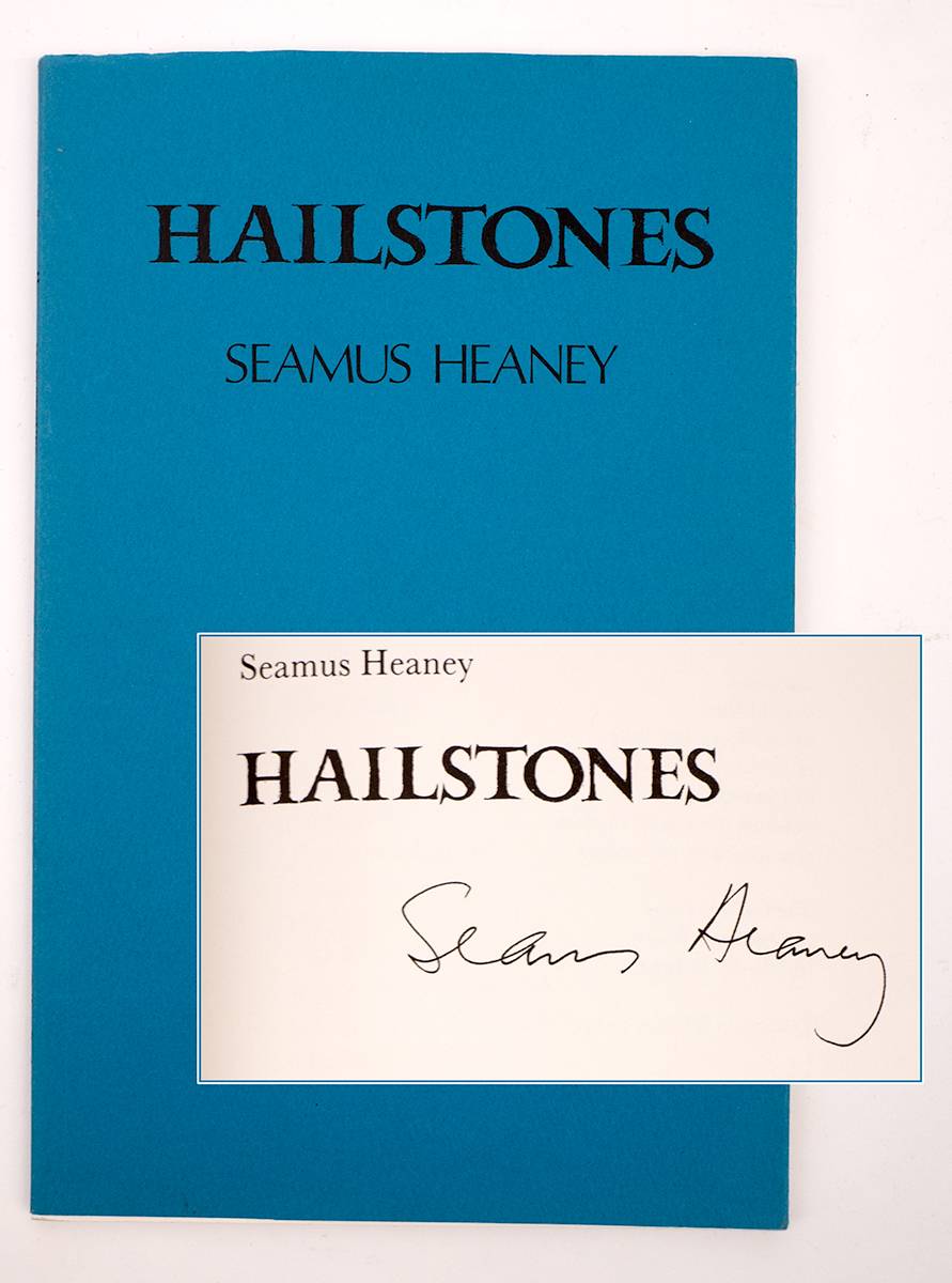 Seamus Heaney. Hailstones, signed first edition. at Whyte's Auctions
