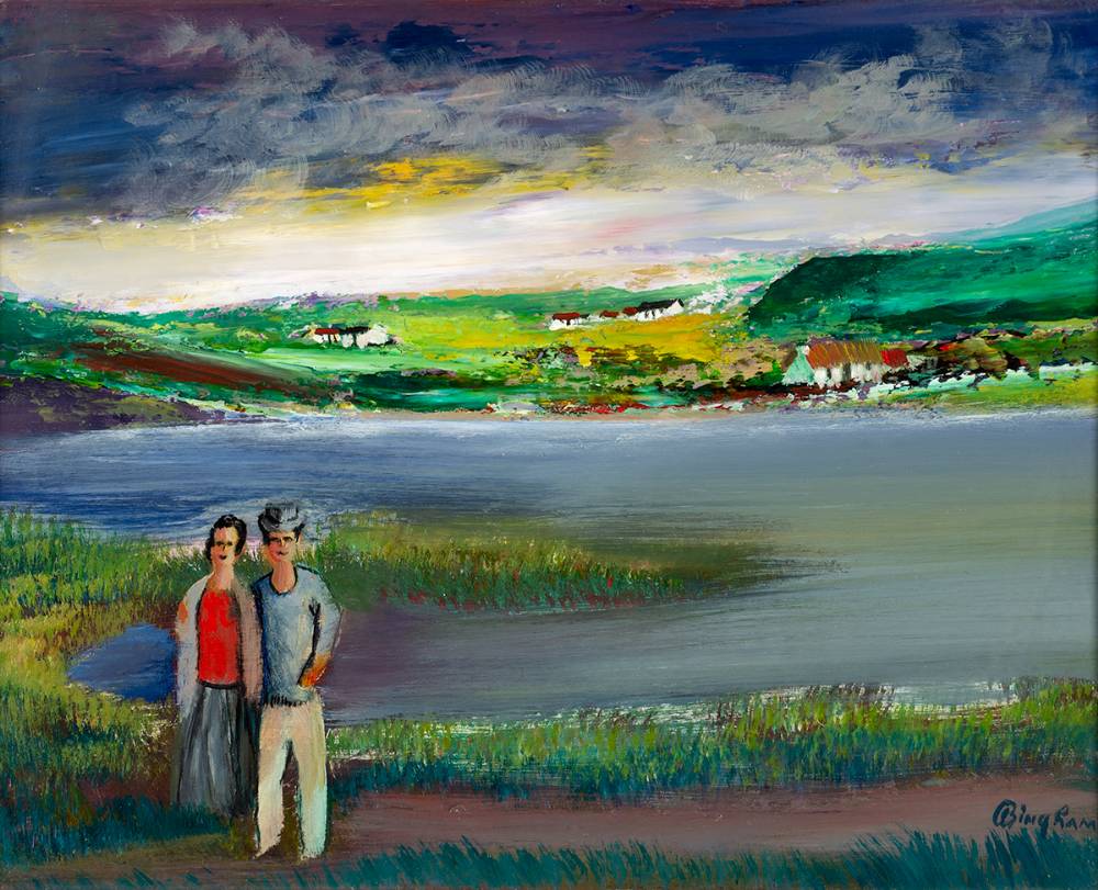 LOVERS IN A LANDSCAPE by James Bingham (19252009) at Whyte's Auctions