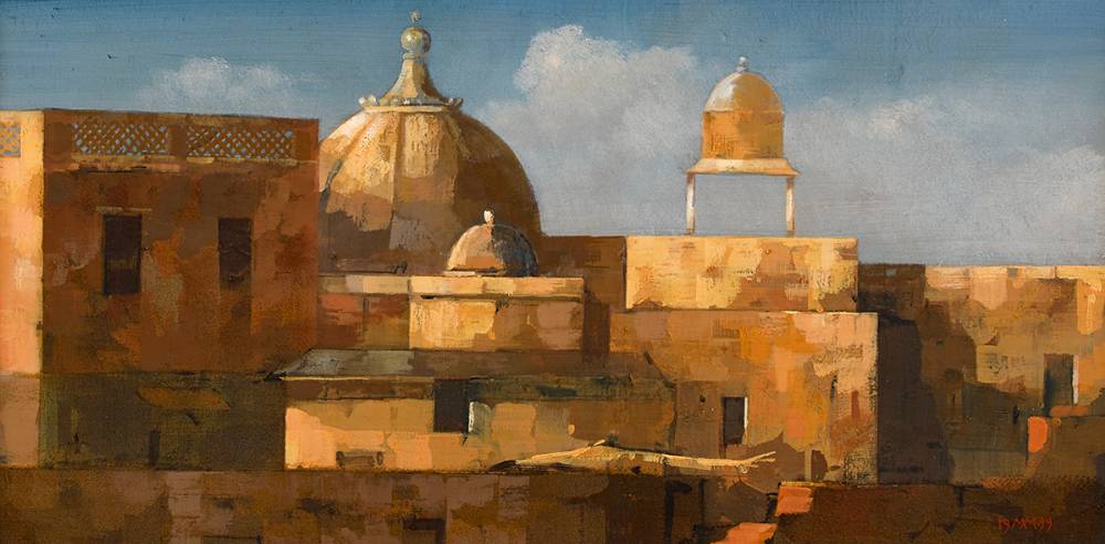 UDAIPUR ROOFTOPS [INDIA] 1999 by Martin Mooney sold for 1,300 at Whyte's Auctions