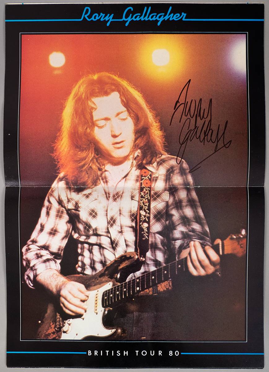 Rory Gallagher 1980 signed programme at Whyte's Auctions