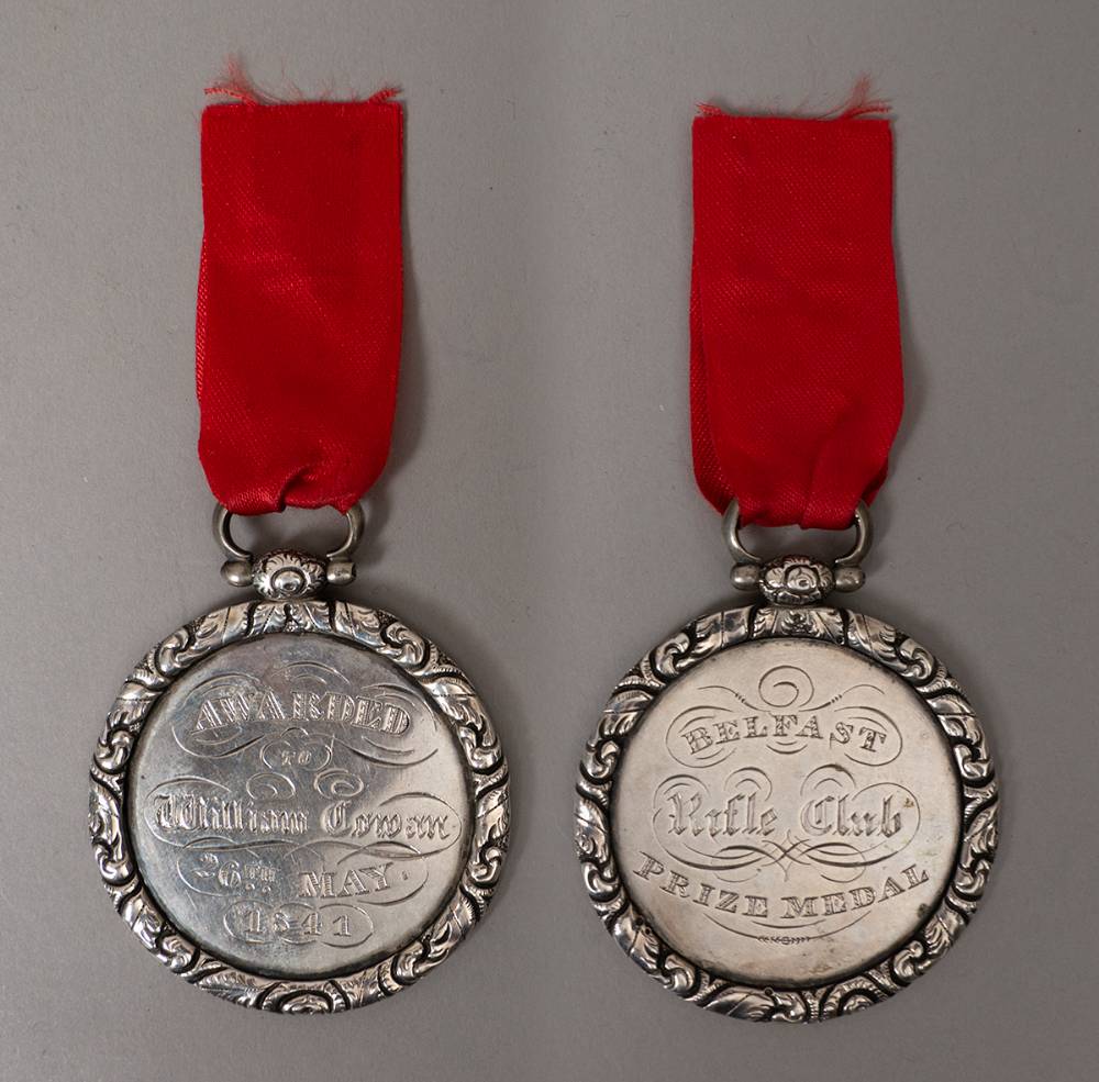 1841 (26 May) Belfast Rifle Club, silver medal. at Whyte's Auctions