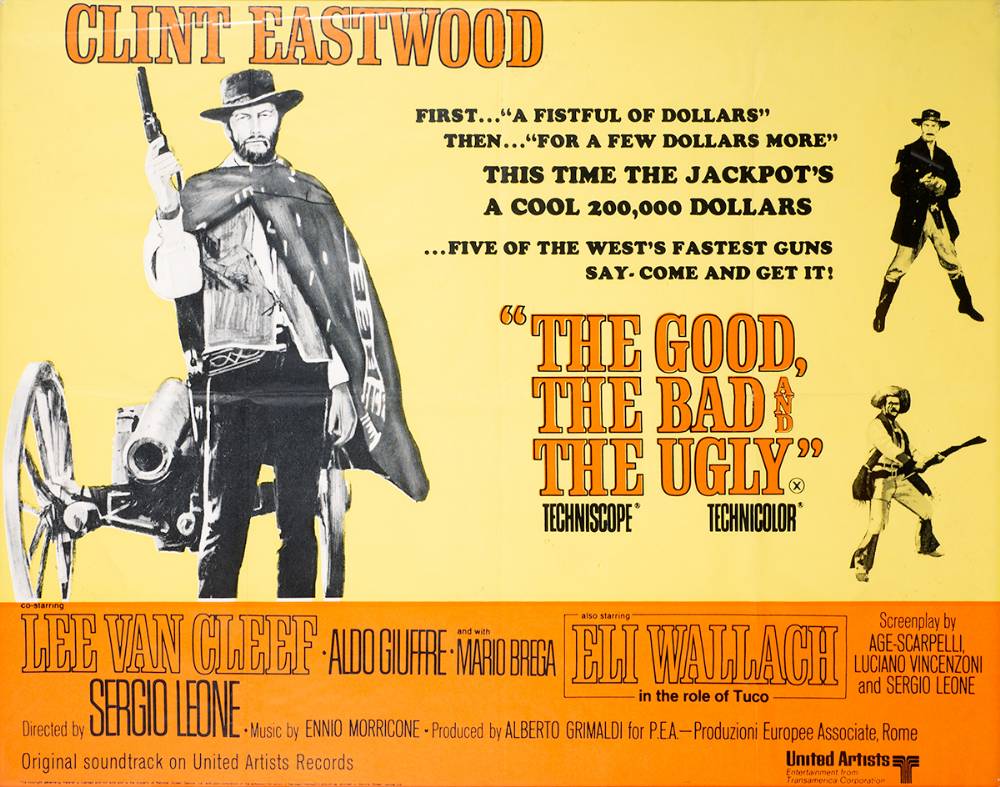 The Good The Bad The Ugly film poster. at Whyte's Auctions